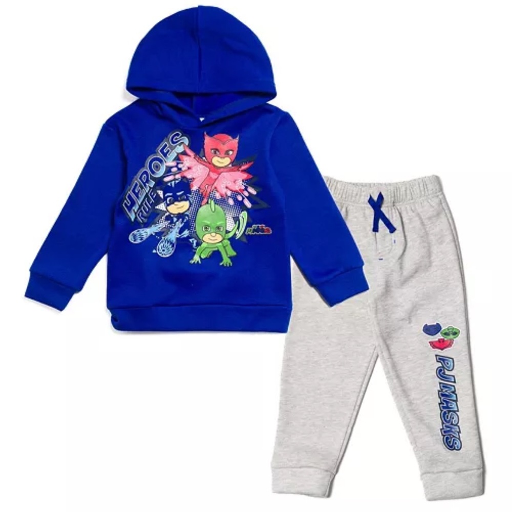 Pj mask Toddler Kids sweatshirt hood sweatpants set 3T